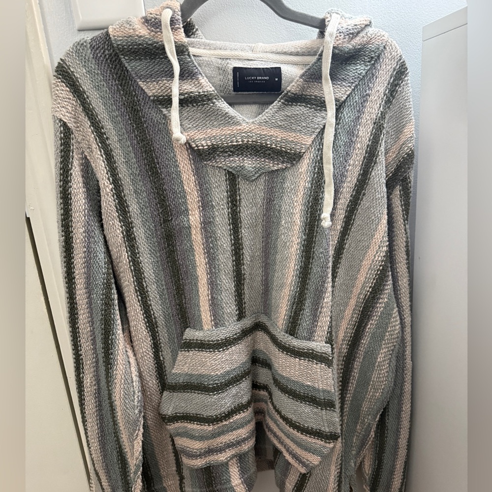 Lucky Brand - Sized Medium pullover sweater Baja with hood